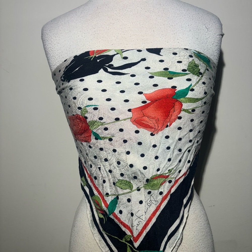 Floral Polka Dot Scarf